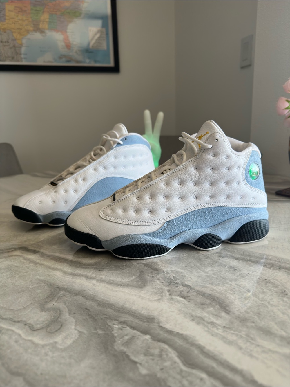 Air Jordan 13 Retro Blue Grey White Ochre Sneakers